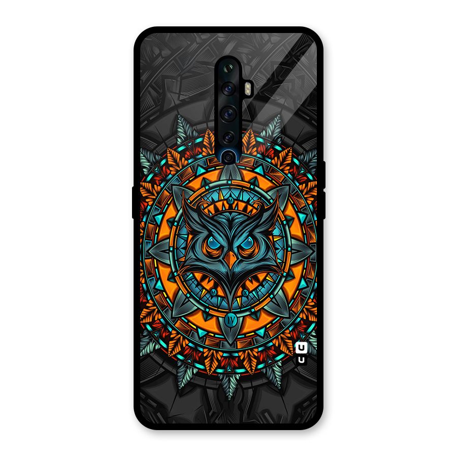 Mighty Owl Artwork Glass Back Case for Oppo Reno2 F