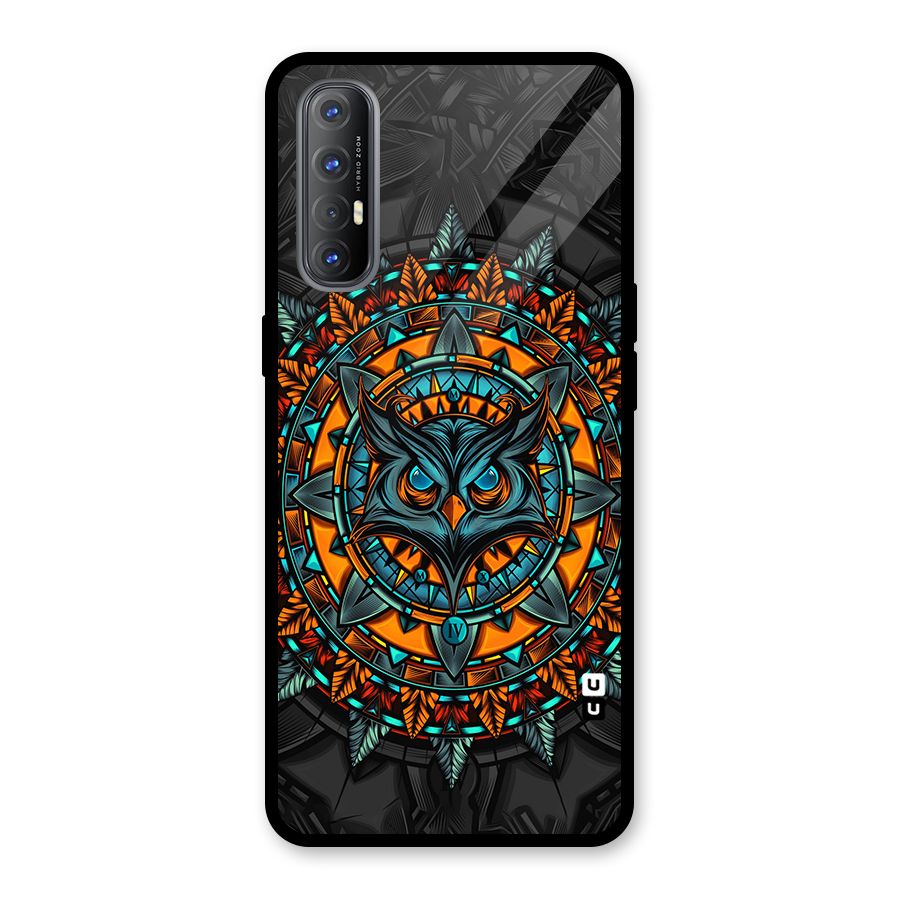 Mighty Owl Artwork Glass Back Case for Oppo Reno3 Pro