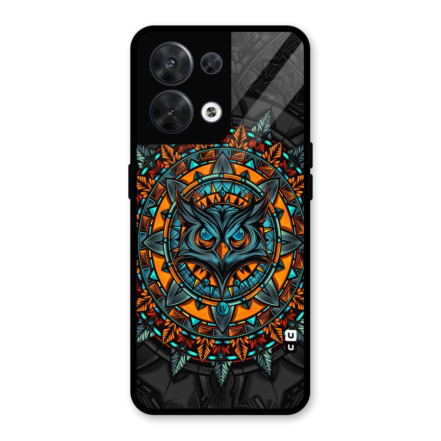 Mighty Owl Artwork Glass Back Case for Oppo Reno8 5G