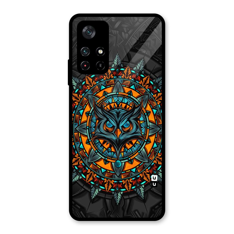 Mighty Owl Artwork Glass Back Case for Poco M4 Pro 5G