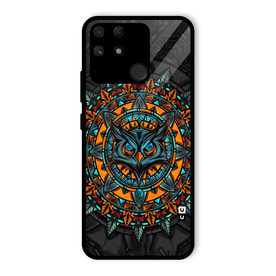 Mighty Owl Artwork Glass Back Case for Realme Narzo 50A