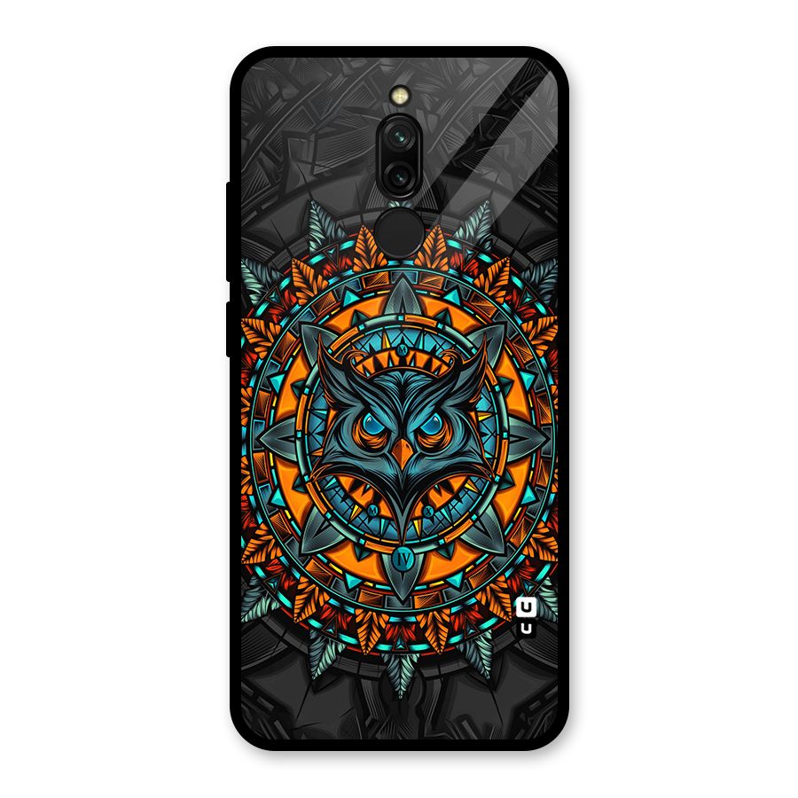 Mighty Owl Artwork Glass Back Case for Redmi 8