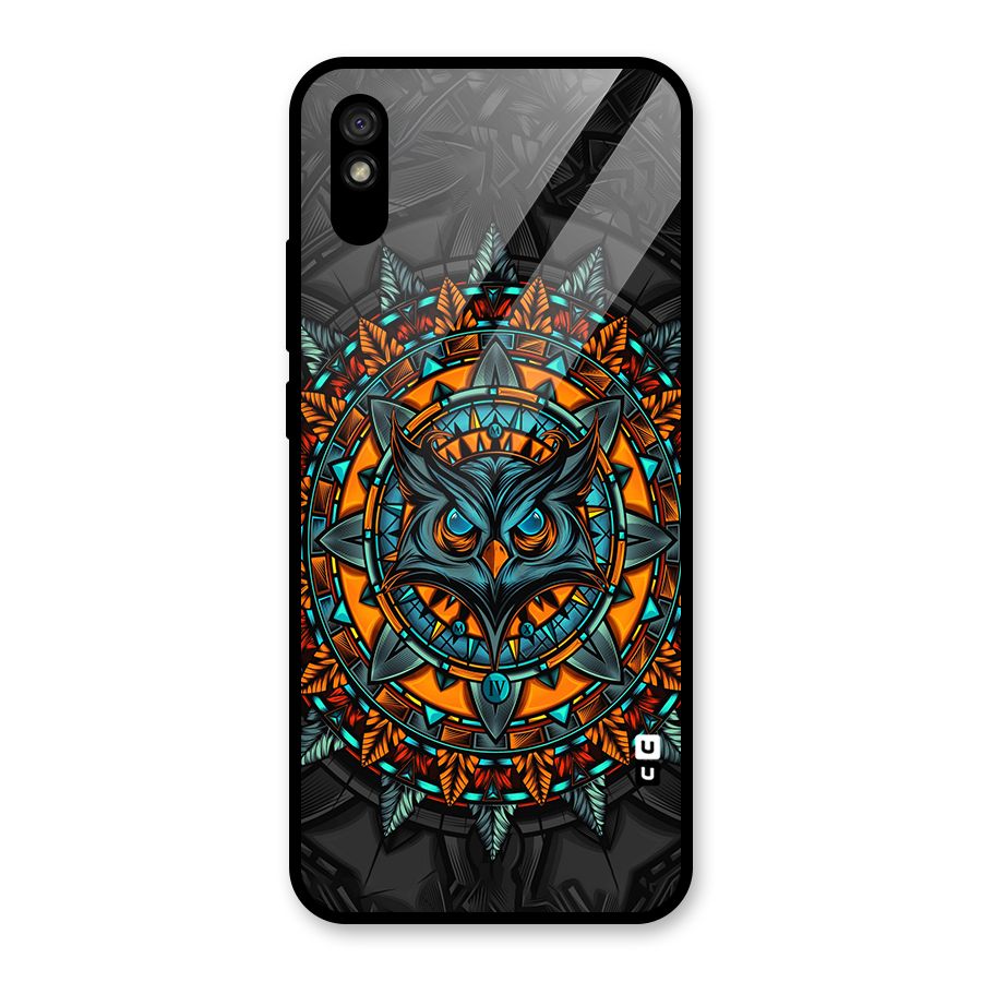 Mighty Owl Artwork Glass Back Case for Redmi 9A