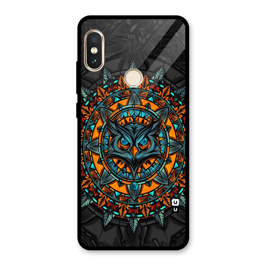 Mighty Owl Artwork Glass Back Case for Redmi Note 5 Pro