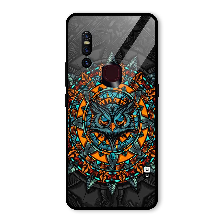 Mighty Owl Artwork Glass Back Case for Vivo V15