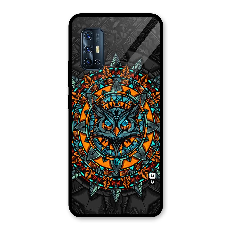 Mighty Owl Artwork Glass Back Case for Vivo V17