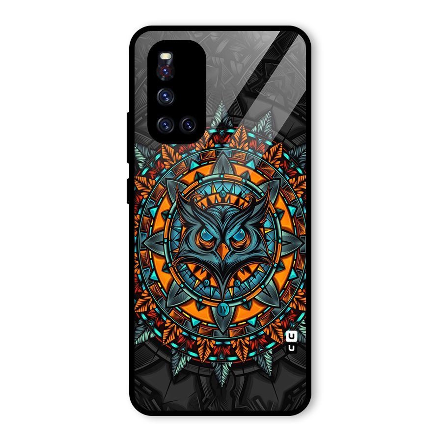 Mighty Owl Artwork Glass Back Case for Vivo V19