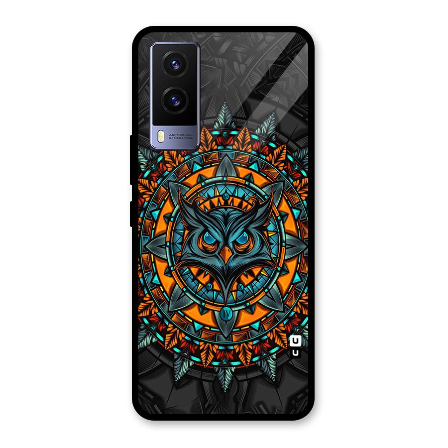 Mighty Owl Artwork Glass Back Case for Vivo V21e 5G