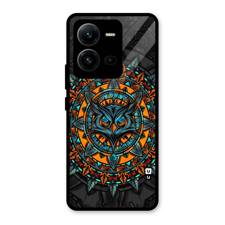 Mighty Owl Artwork Glass Back Case for Vivo V25
