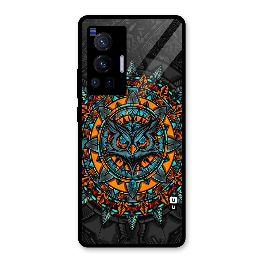 Mighty Owl Artwork Glass Back Case for Vivo X70 Pro