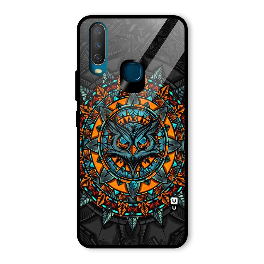 Mighty Owl Artwork Glass Back Case for Vivo Y17