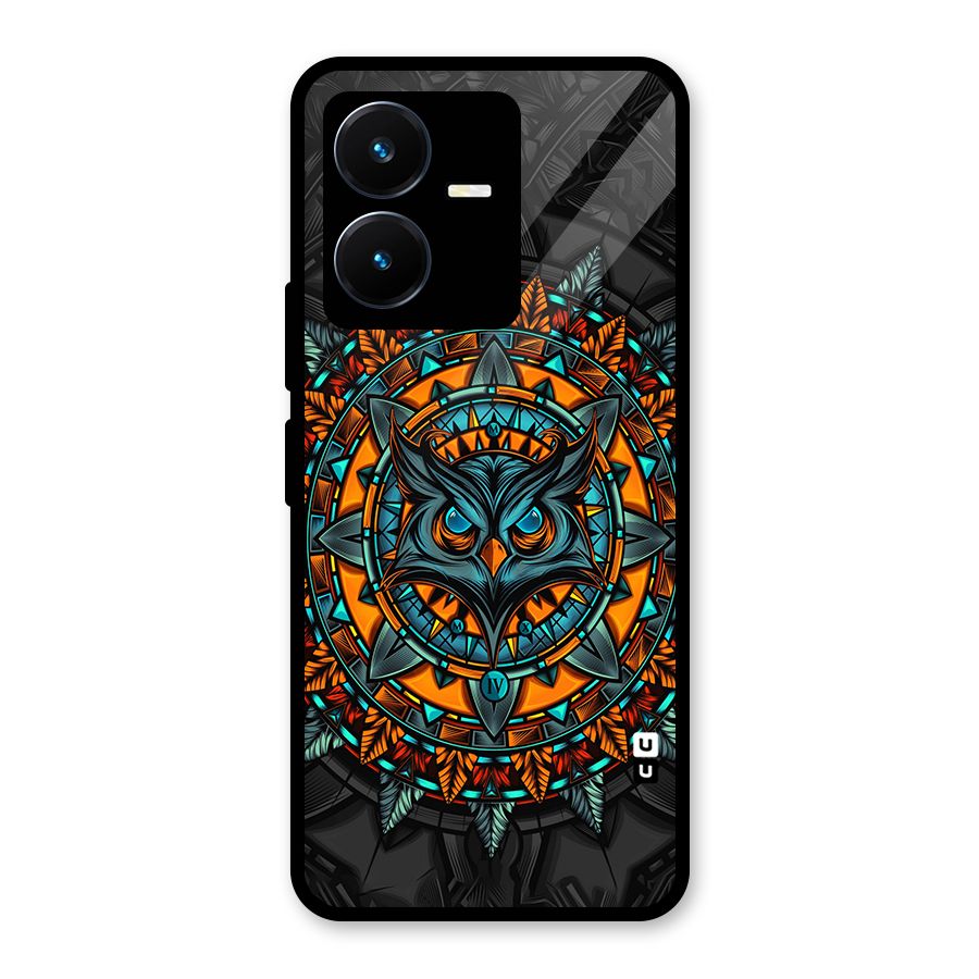 Mighty Owl Artwork Glass Back Case for Vivo Y22