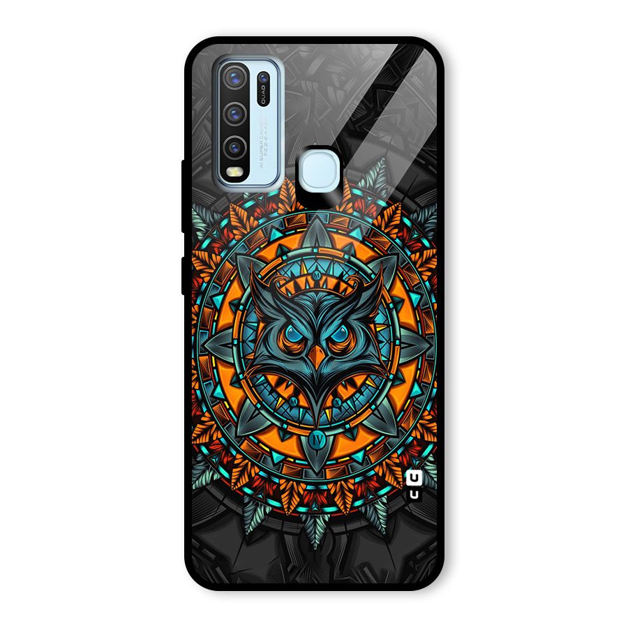 Mighty Owl Artwork Glass Back Case for Vivo Y30