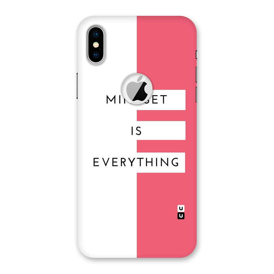 Mindset is Everything Back Case for iPhone X Logo Cut