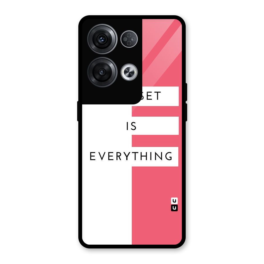 Mindset is Everything Glass Back Case for Oppo Reno8 Pro 5G