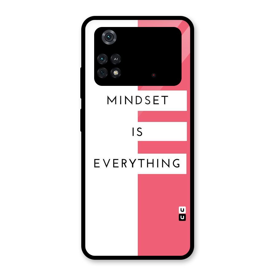 Mindset is Everything Glass Back Case for Poco M4 Pro 4G