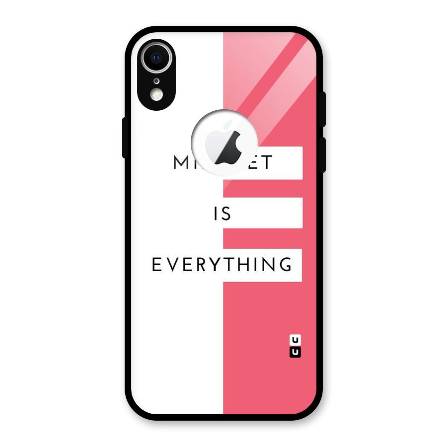 Mindset is Everything Glass Back Case for iPhone XR Logo Cut