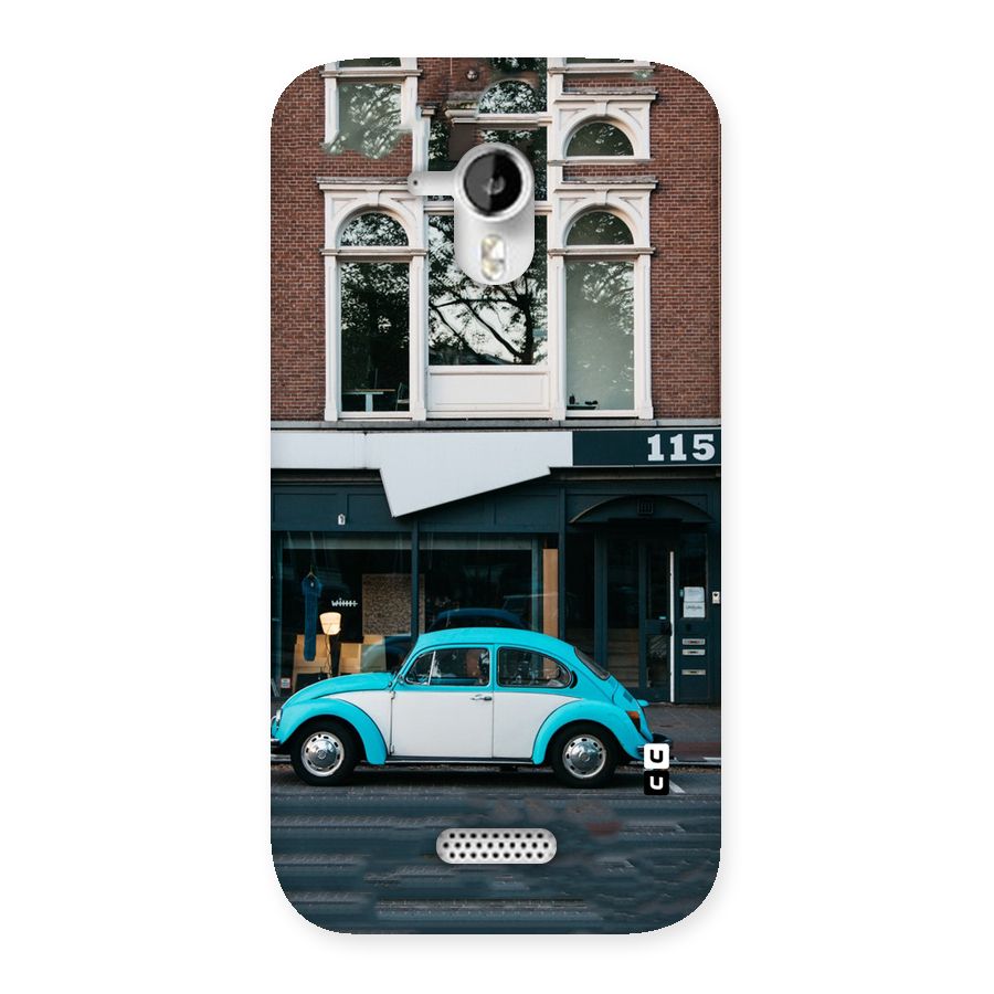 Mini Blue Car Back Case for Micromax Canvas HD A116
