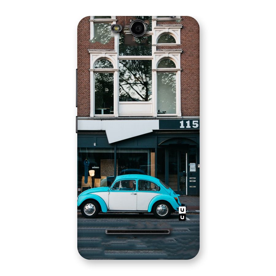Mini Blue Car Back Case for Micromax Canvas Juice 3 Q392