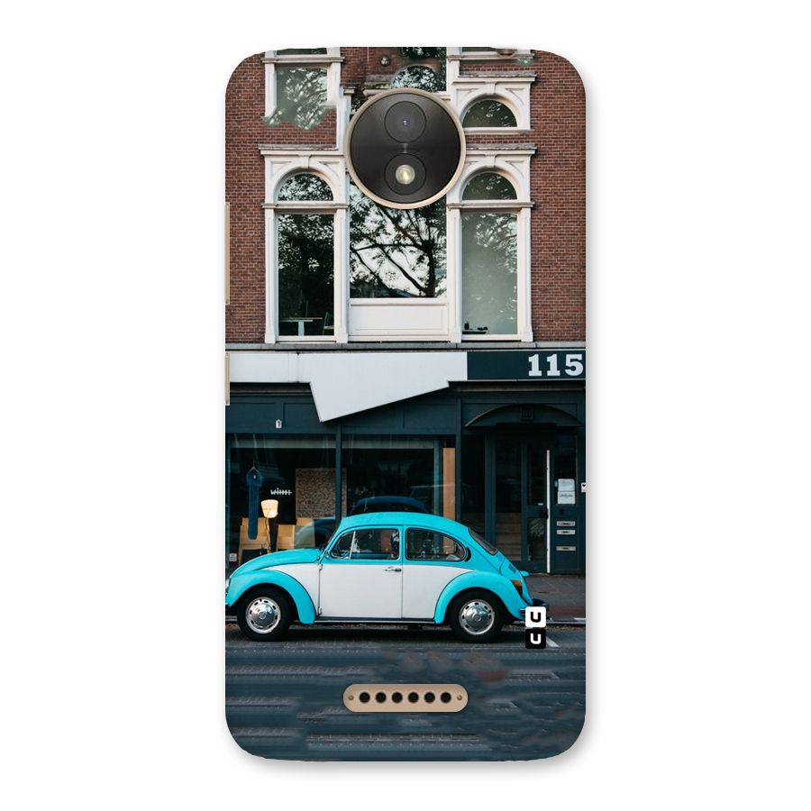 Mini Blue Car Back Case for Moto C Plus
