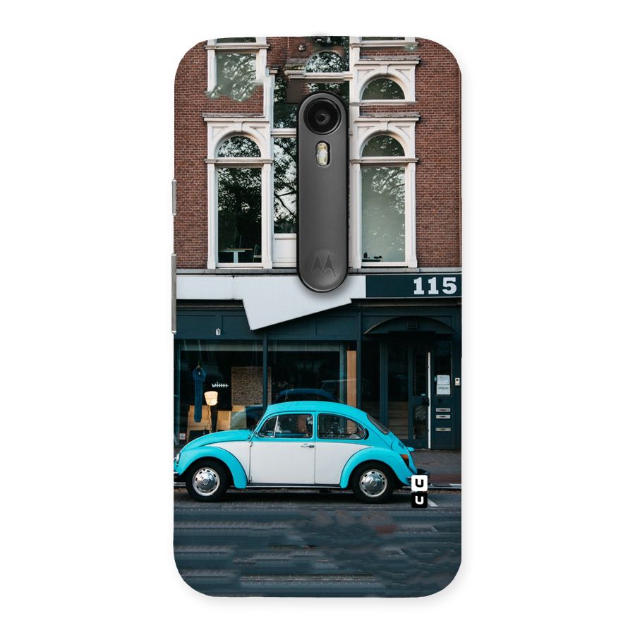 Mini Blue Car Back Case for Moto G Turbo