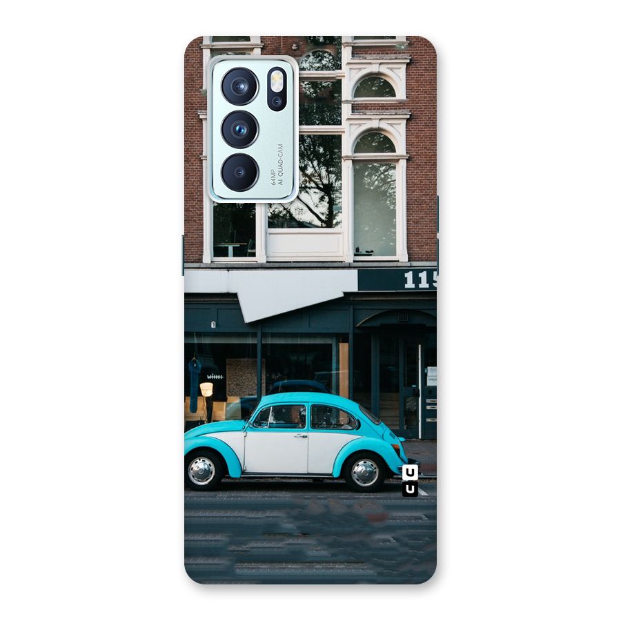 Mini Blue Car Back Case for Oppo Reno6 Pro 5G