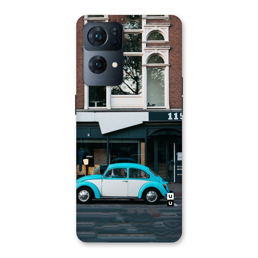 Mini Blue Car Back Case for Oppo Reno7 Pro 5G