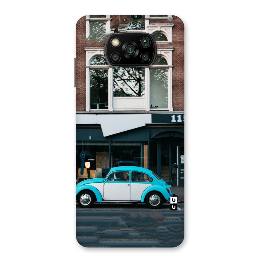 Mini Blue Car Back Case for Poco X3