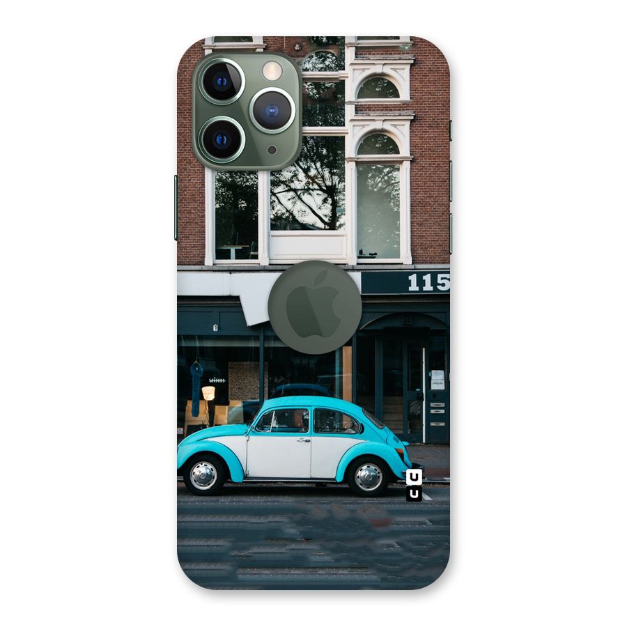 Mini Blue Car Back Case for iPhone 11 Pro Logo  Cut