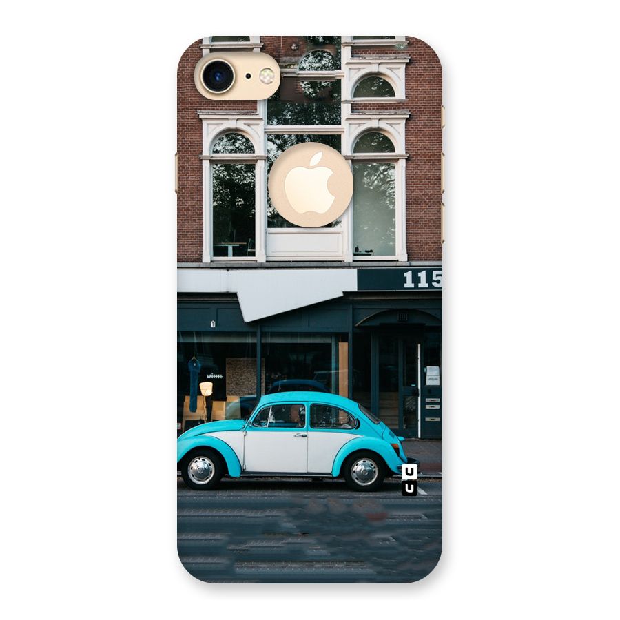 Mini Blue Car Back Case for iPhone 7 Logo Cut