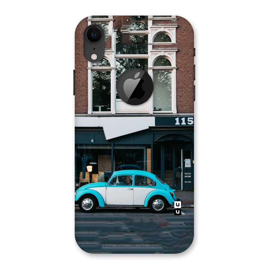 Mini Blue Car Back Case for iPhone XR Logo Cut