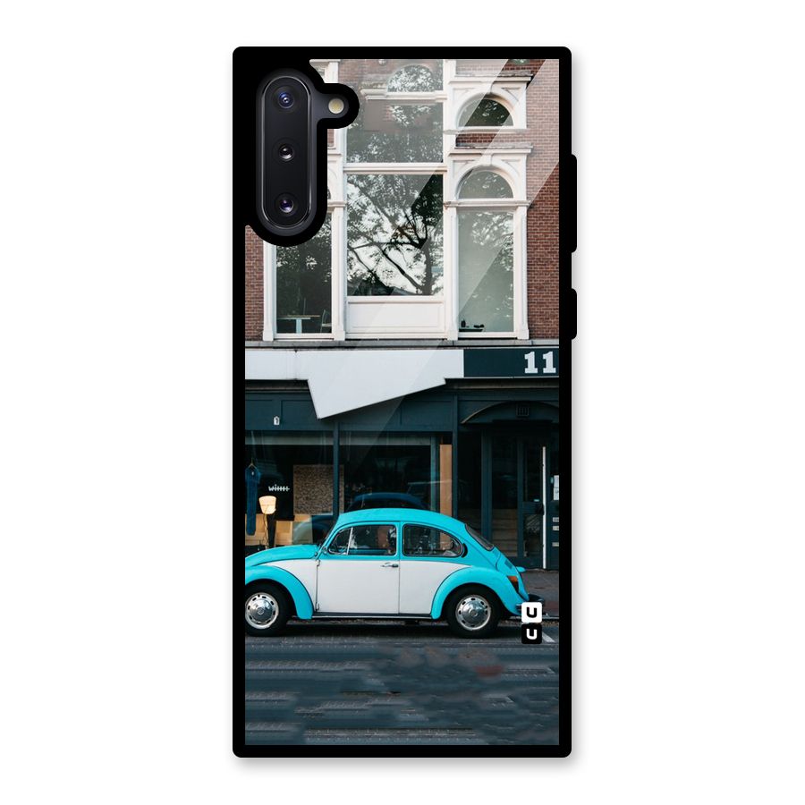 Mini Blue Car Glass Back Case for Galaxy Note 10