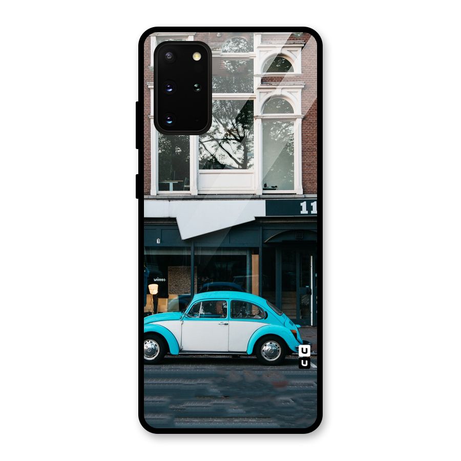 Mini Blue Car Glass Back Case for Galaxy S20 Plus