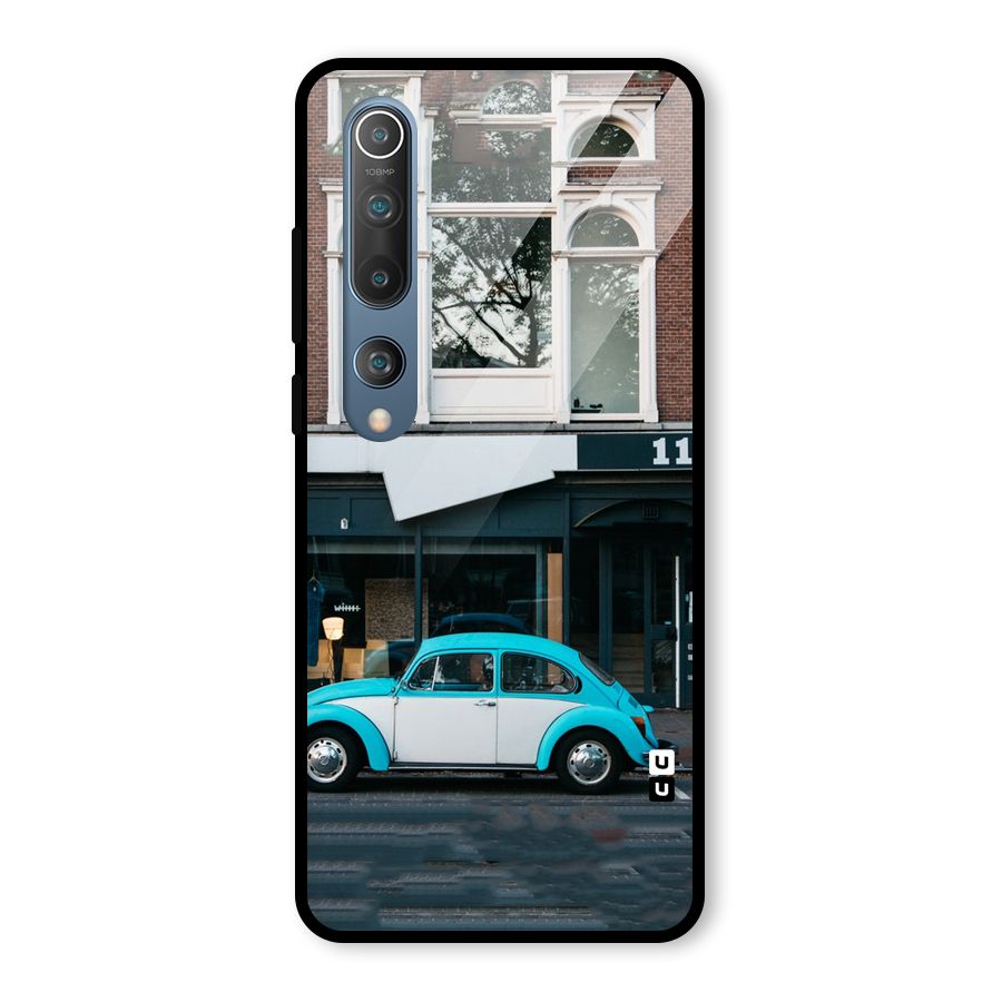 Mini Blue Car Glass Back Case for Mi 10