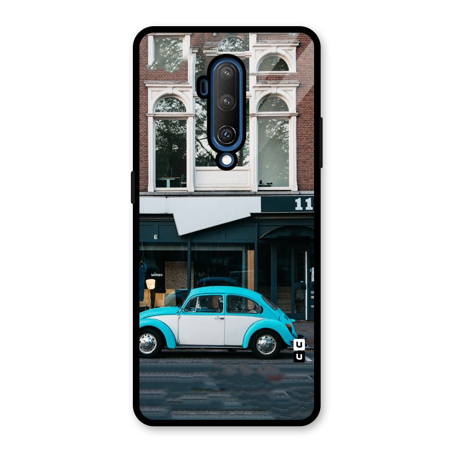 Mini Blue Car Glass Back Case for OnePlus 7T Pro