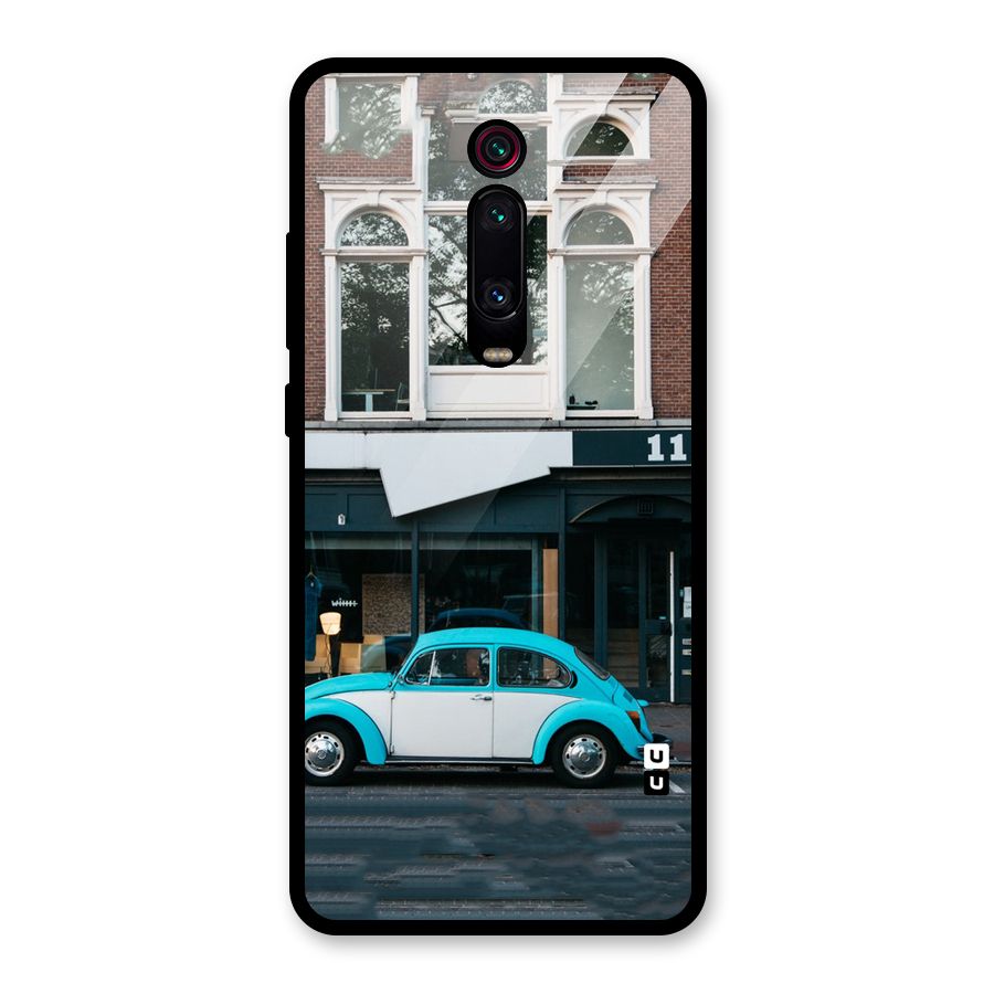 Mini Blue Car Glass Back Case for Redmi K20 Pro