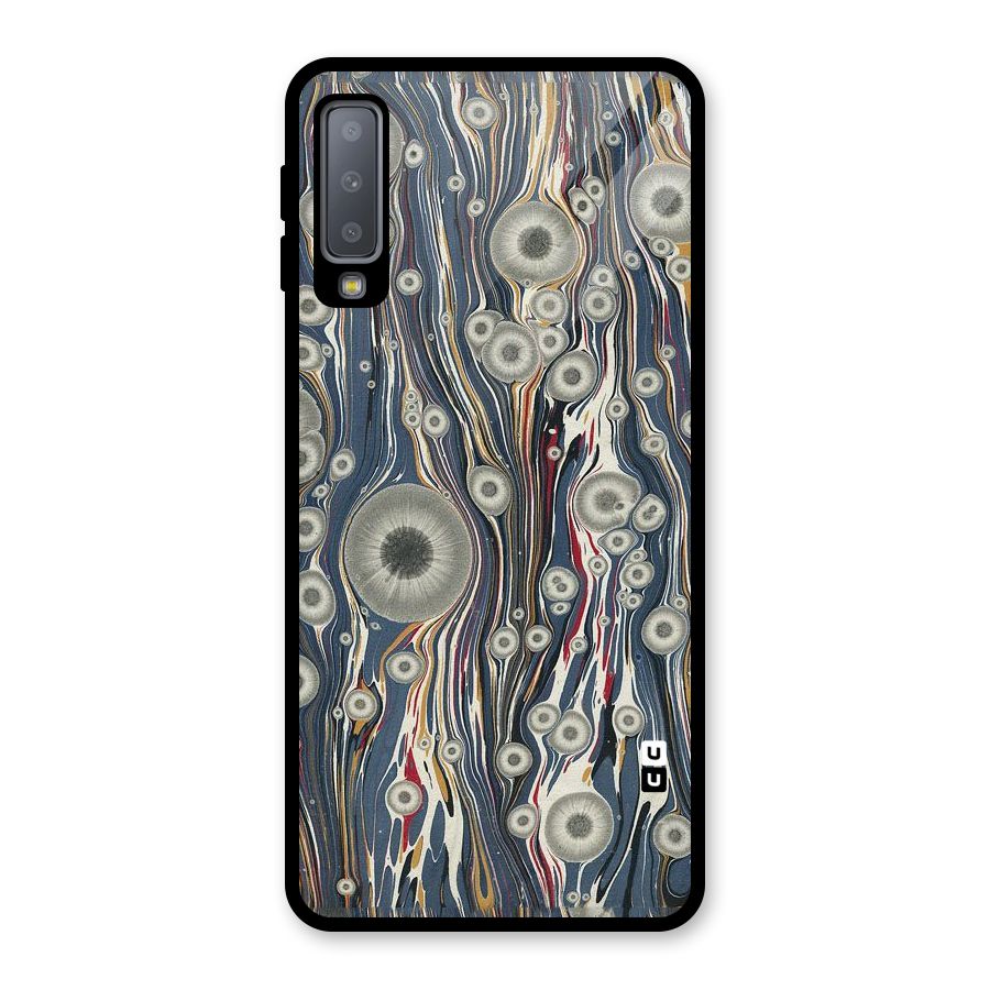 Mini Circles Glass Back Case for Galaxy A7 (2018)