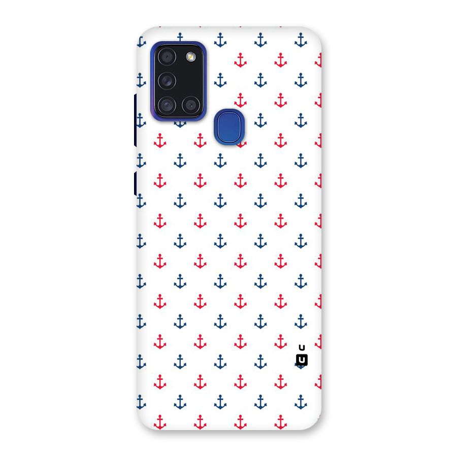 Minimal Anchor Pattern Back Case for Galaxy A21s