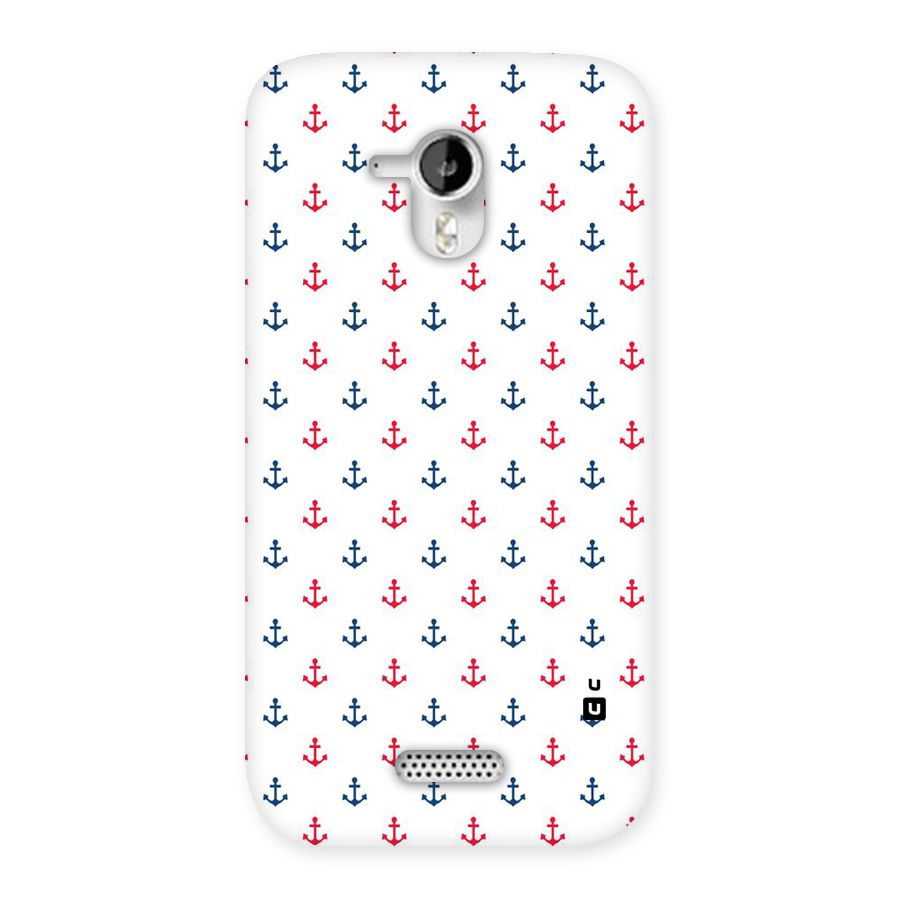 Minimal Anchor Pattern Back Case for Micromax Canvas HD A116