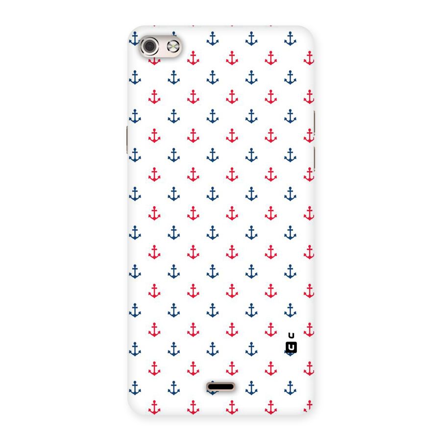 Minimal Anchor Pattern Back Case for Micromax Canvas Silver 5