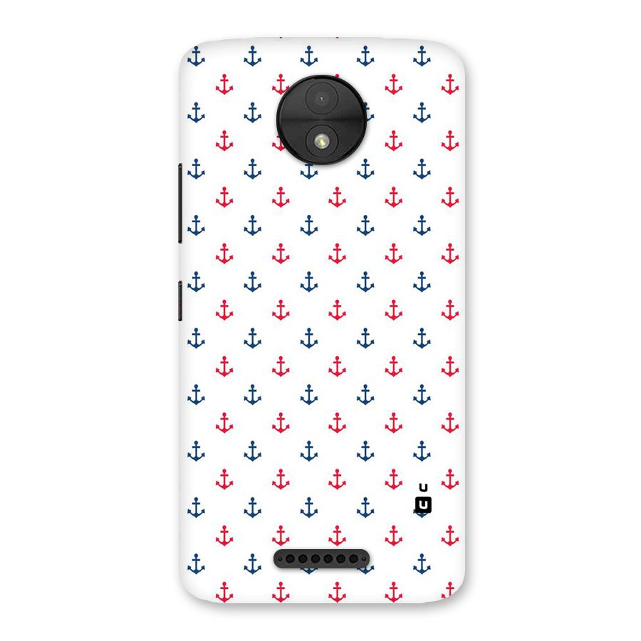 Minimal Anchor Pattern Back Case for Moto C