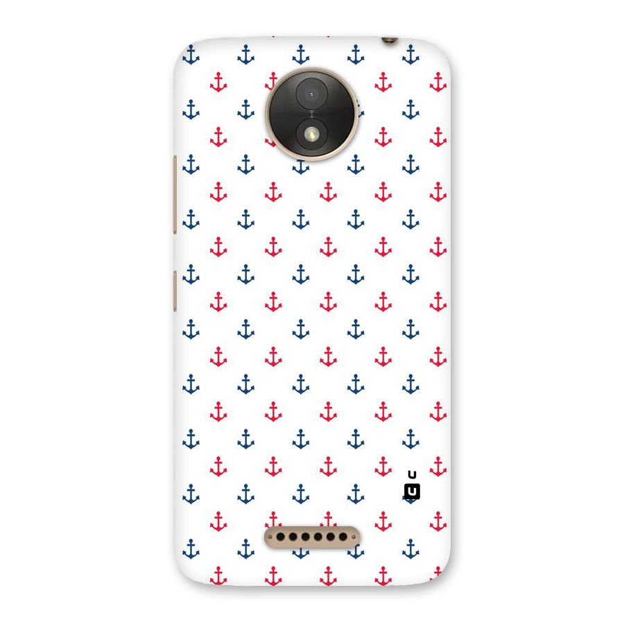 Minimal Anchor Pattern Back Case for Moto C Plus