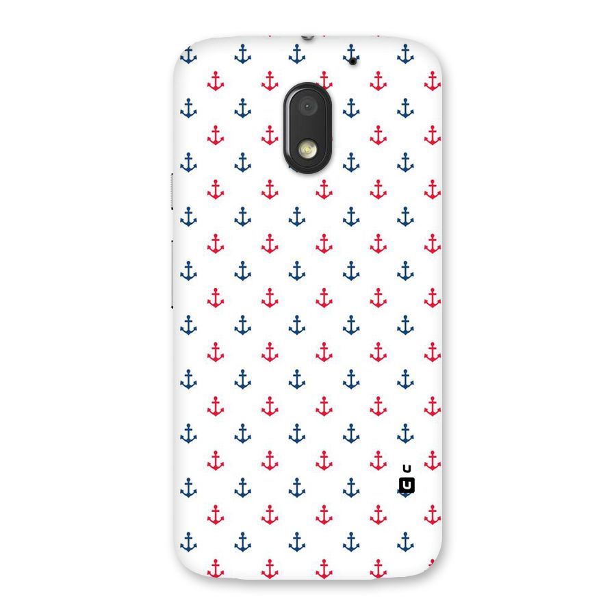 Minimal Anchor Pattern Back Case for Moto E3 Power