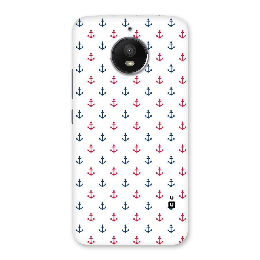 Minimal Anchor Pattern Back Case for Moto E4 Plus