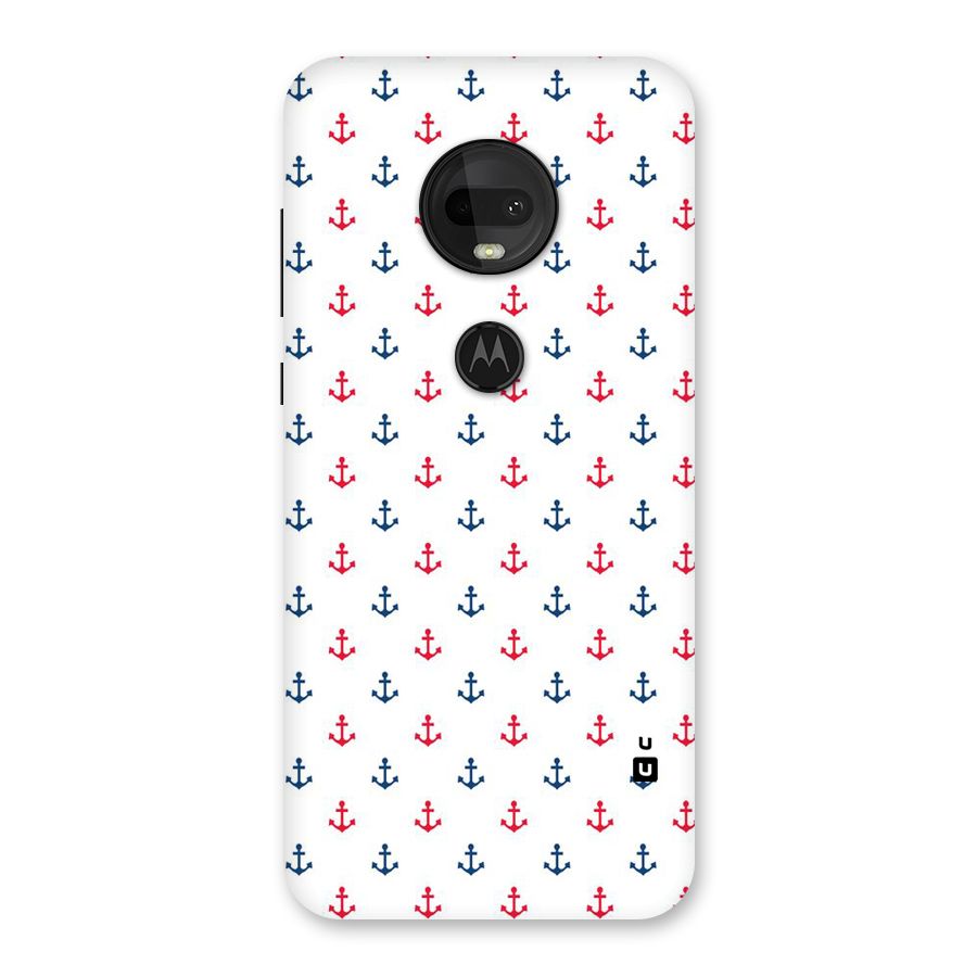 Minimal Anchor Pattern Back Case for Moto G7