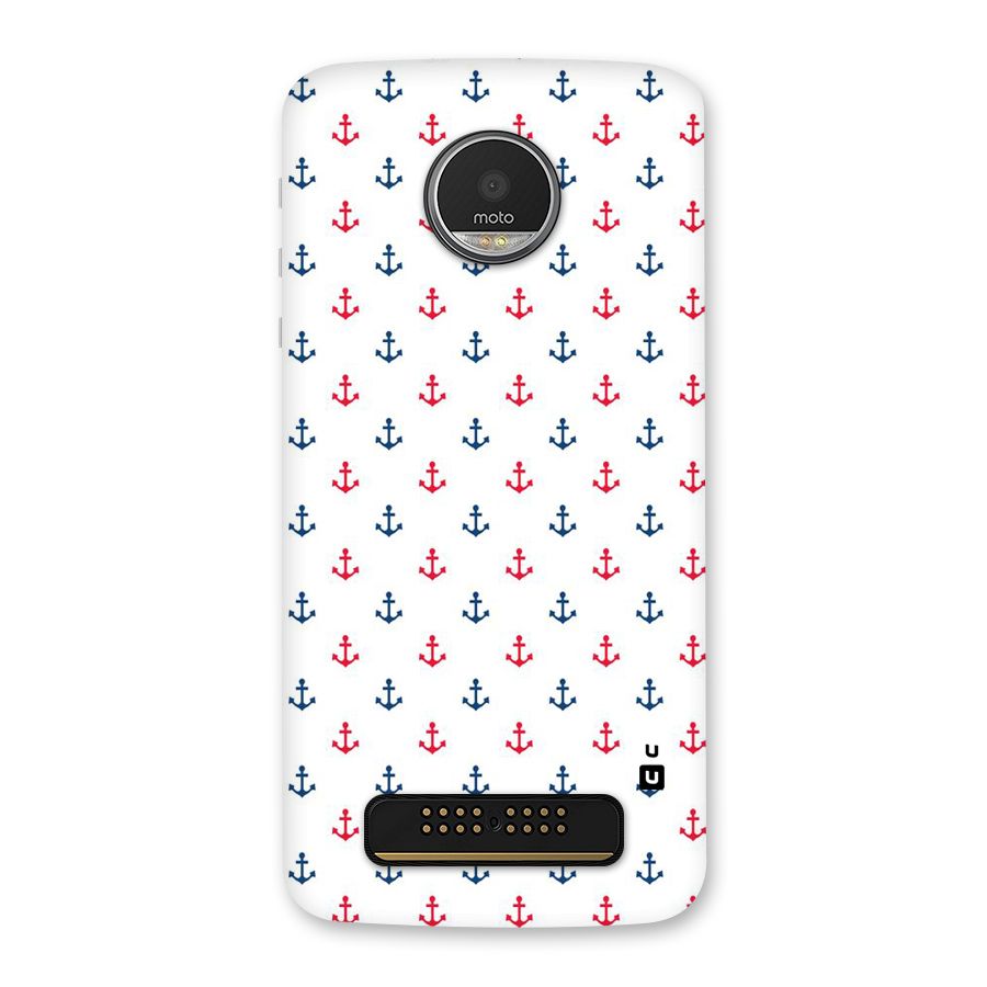 Minimal Anchor Pattern Back Case for Moto Z Play