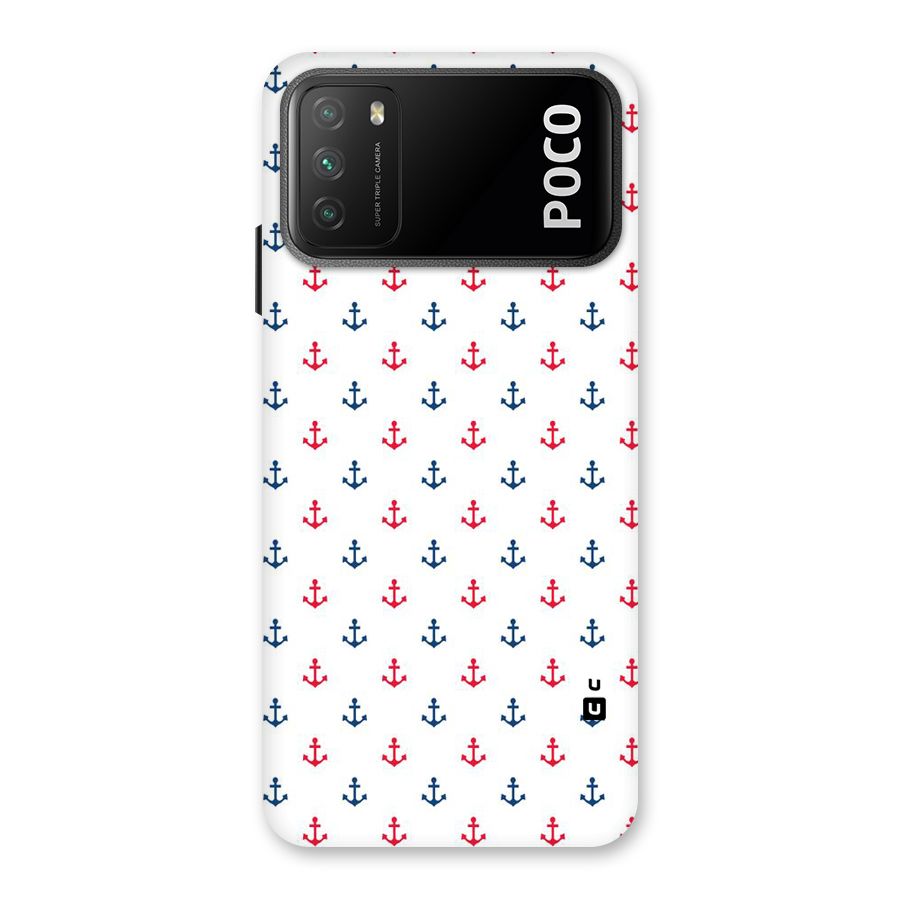 Minimal Anchor Pattern Back Case for Poco M3