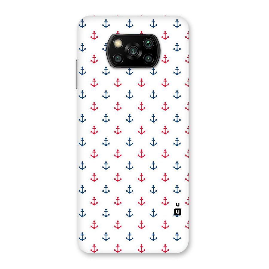 Minimal Anchor Pattern Back Case for Poco X3
