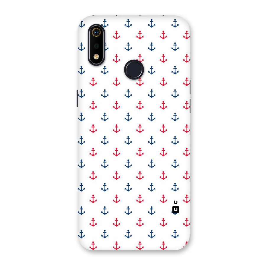 Minimal Anchor Pattern Back Case for Realme 3i