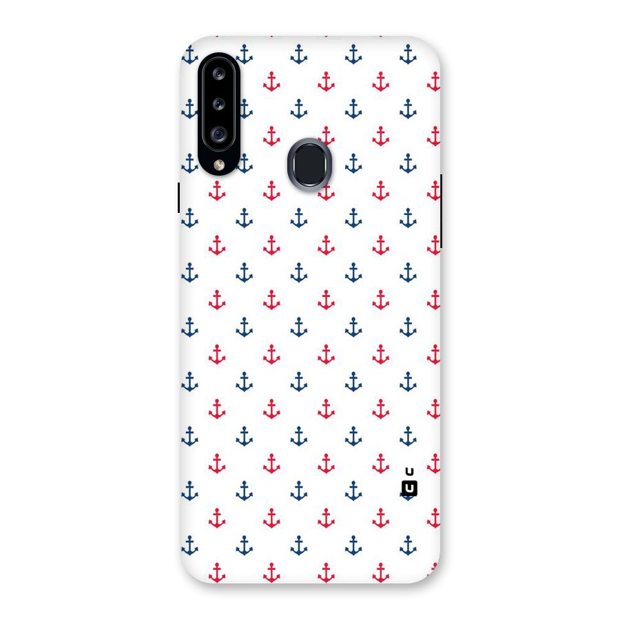 Minimal Anchor Pattern Back Case for Samsung Galaxy A20s